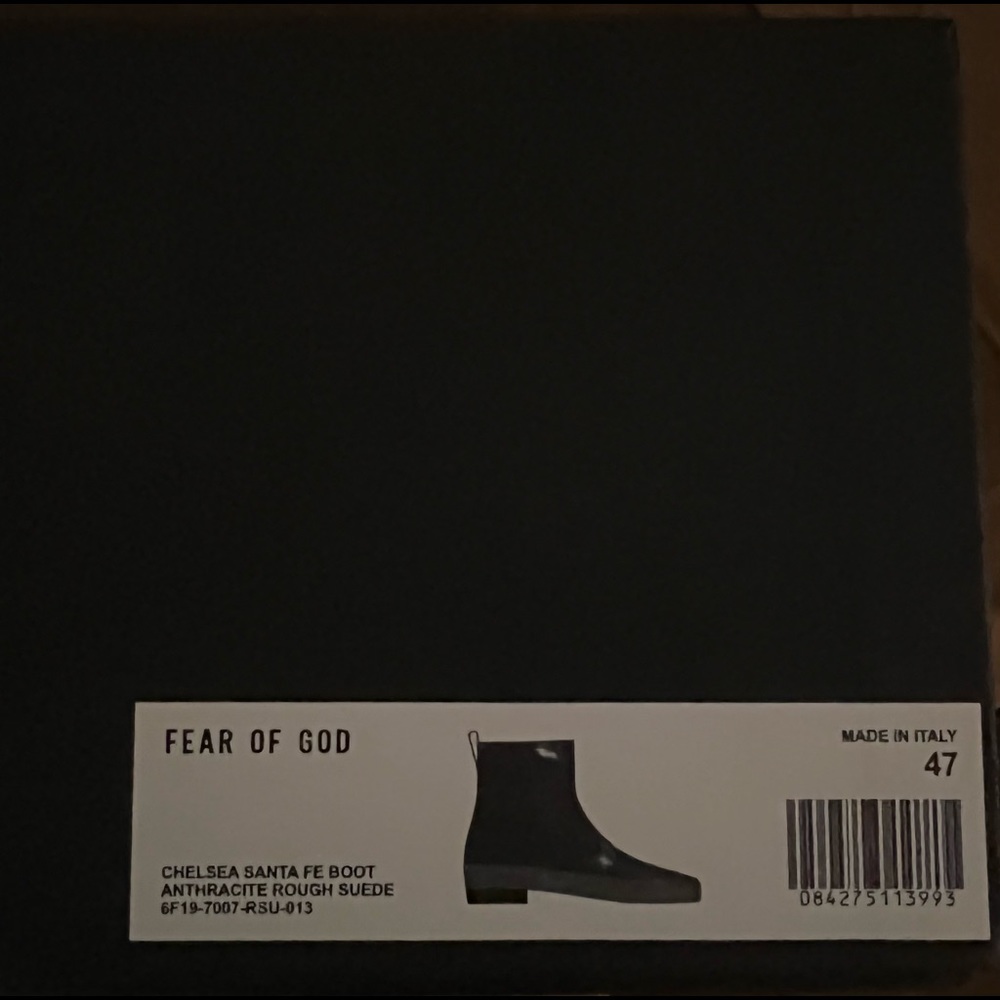 FEAR OF GOD SANTA FE CHELSEA BOOT ANTHRACITE Size 47/ 15 - Picture 7 of 7